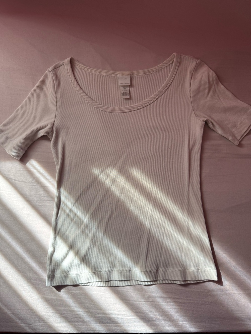 Women’s Scoop Neck Short Sleeve Top - White/Cream